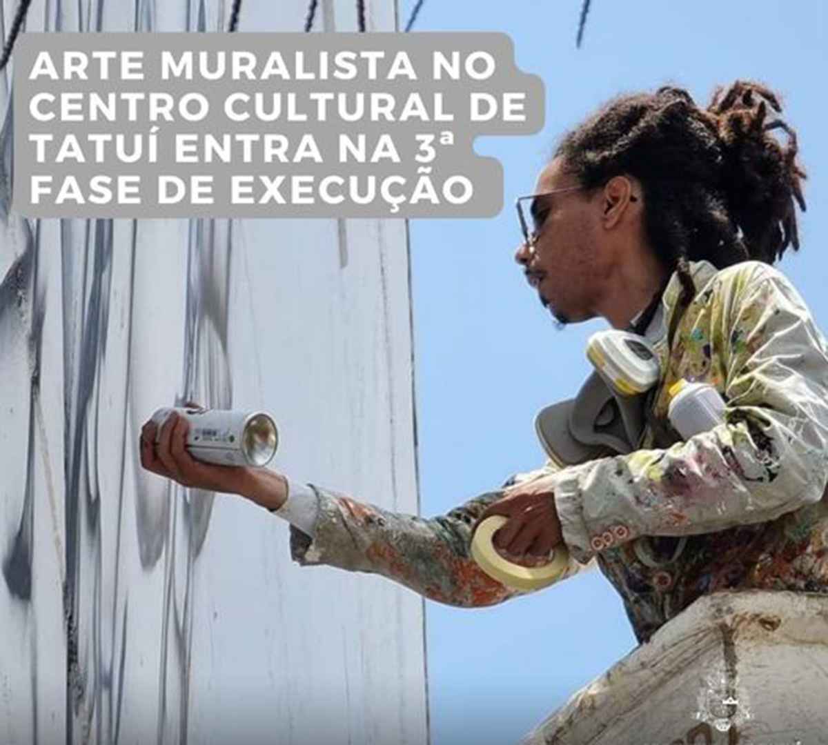 Arte muralista no Centro Cultural de Tatuí entra na 3ª fase de execução